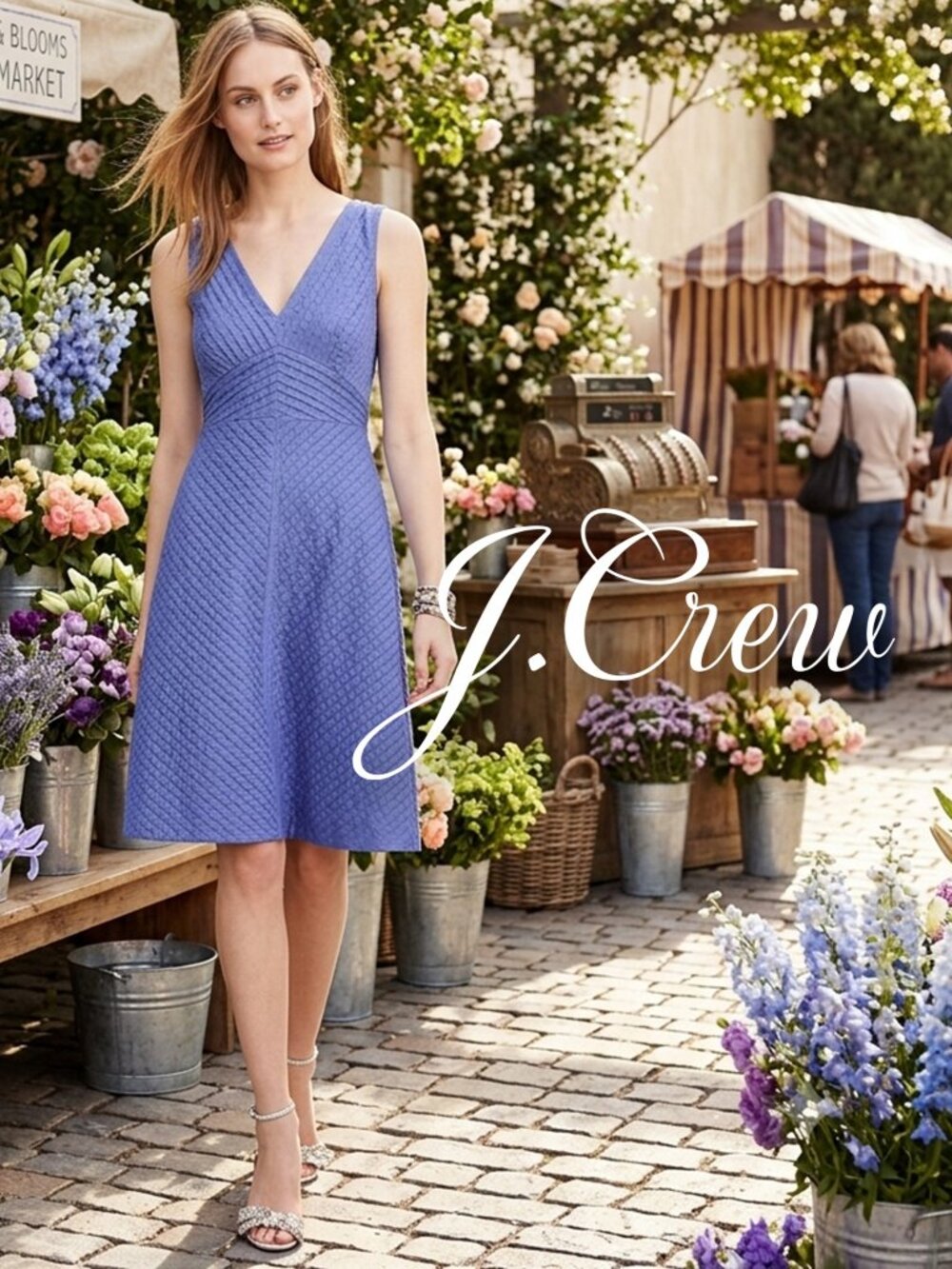 J CREW "Alayna" Pleated Chevron A-Line Dress - Size 0